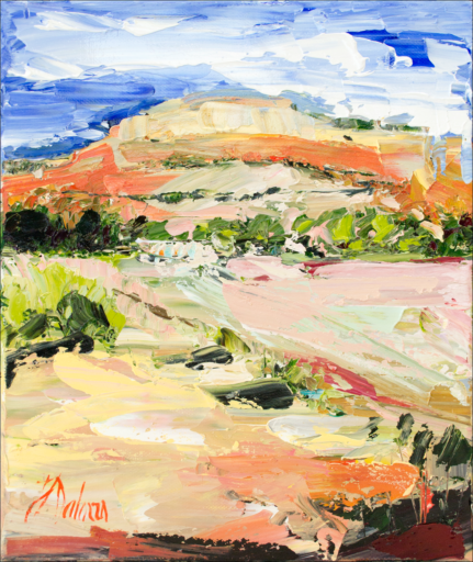 Cacti Landscape "Ghost Ranch" Original Artwork by Judith Dalozzo
