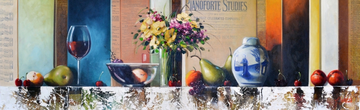 “Summer Fiesta Bouquet” SOLD at Montville Art Gallery.