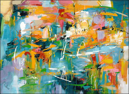 Impulsion Abstract "Abstract IV" Original Artwork by Judith Dalozzo