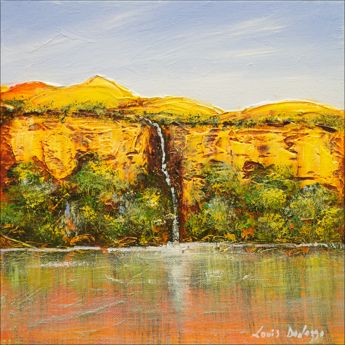 Water Reflection Landscape "After The Rain Kimberley" Original Artwork by Louis Dalozzo