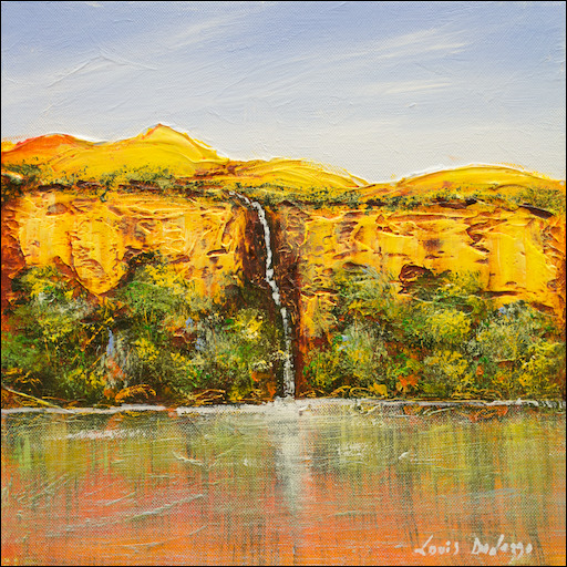 Water Reflection Landscape Painting "After The Rain Kimberley" by Louis Dalozzo