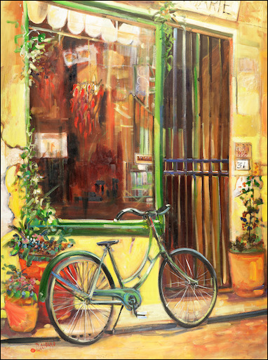 Italy Cityscape Canvas Print "Alimentarie" by Lucette Dalozzo