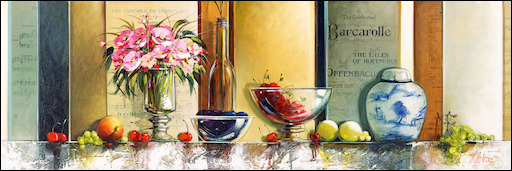 Symphony Still Life Canvas Print "Barcarolle" by Judith Dalozzo