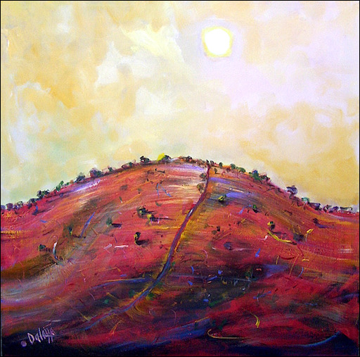 Landscape Painting "Bold Formation" by Lucette Dalozzo
