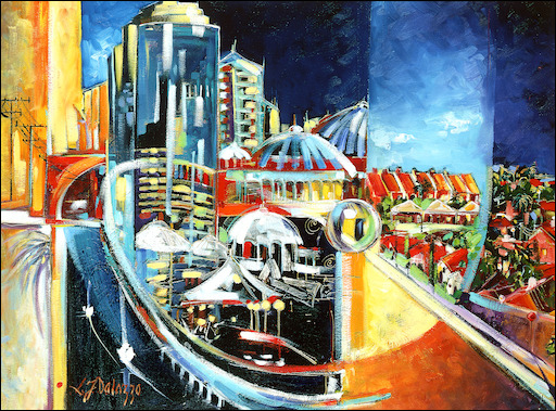 Cityscape Canvas Print "Brisbane Centre" by L&J Dalozzo