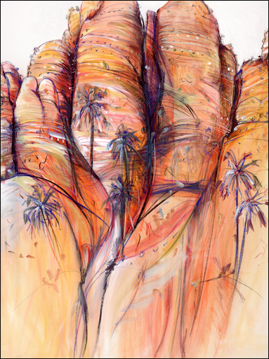 Landscape "Bungle Bungles" Triptych Right Panel Original Artwork by Lucette Dalozzo