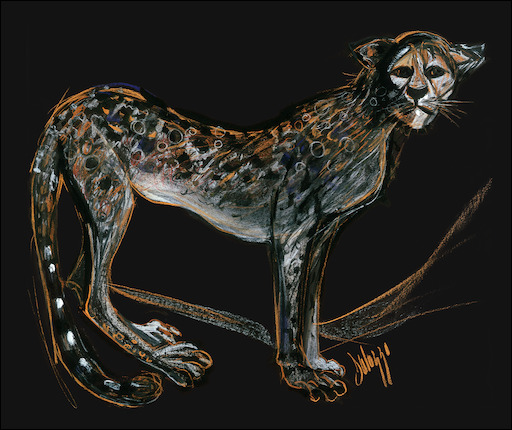 Wild And Free Animal "Cheetah" Original Artwork by Lucette Dalozzo