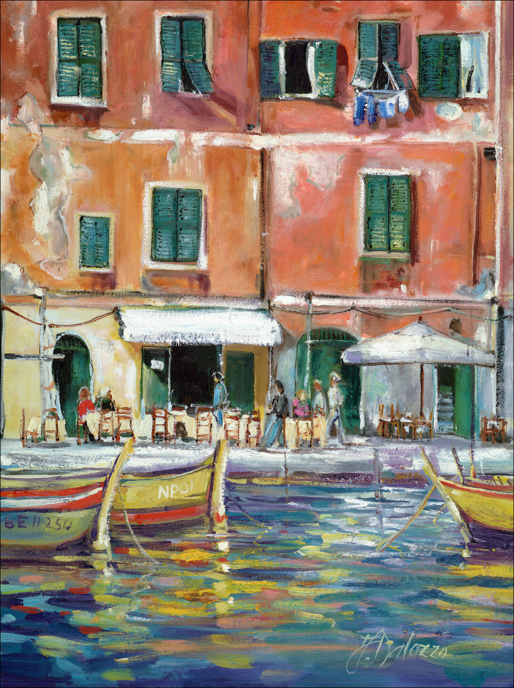 Cityscape "Colours of Italy" Original Artwork by Judith Dalozzo