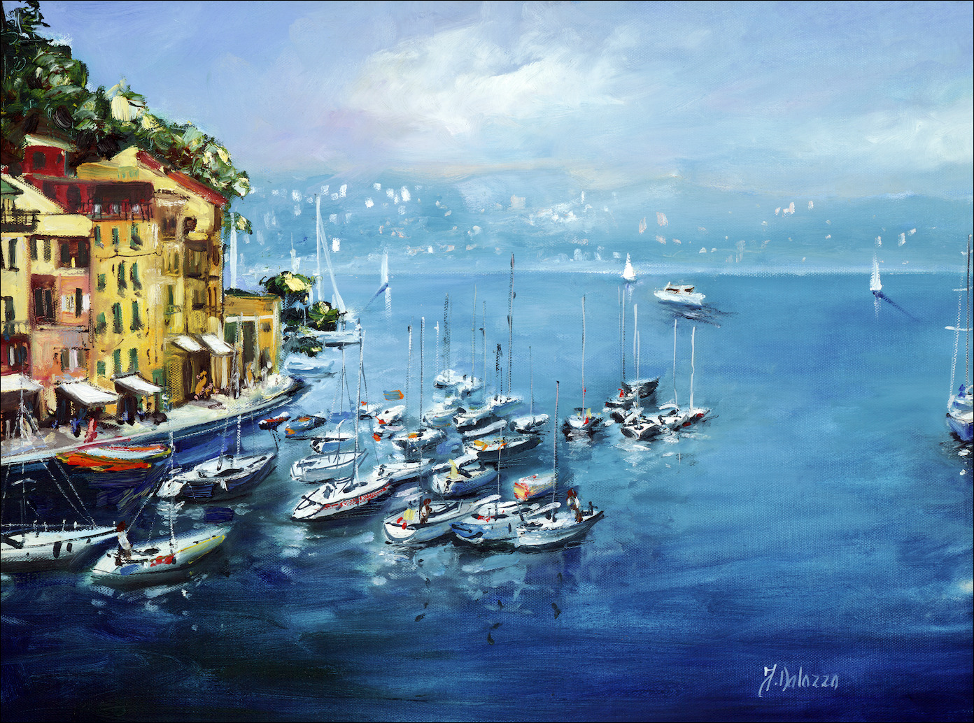 Italy Cityscape Canvas Print "Coming from Regatta" by Judith Dalozzo