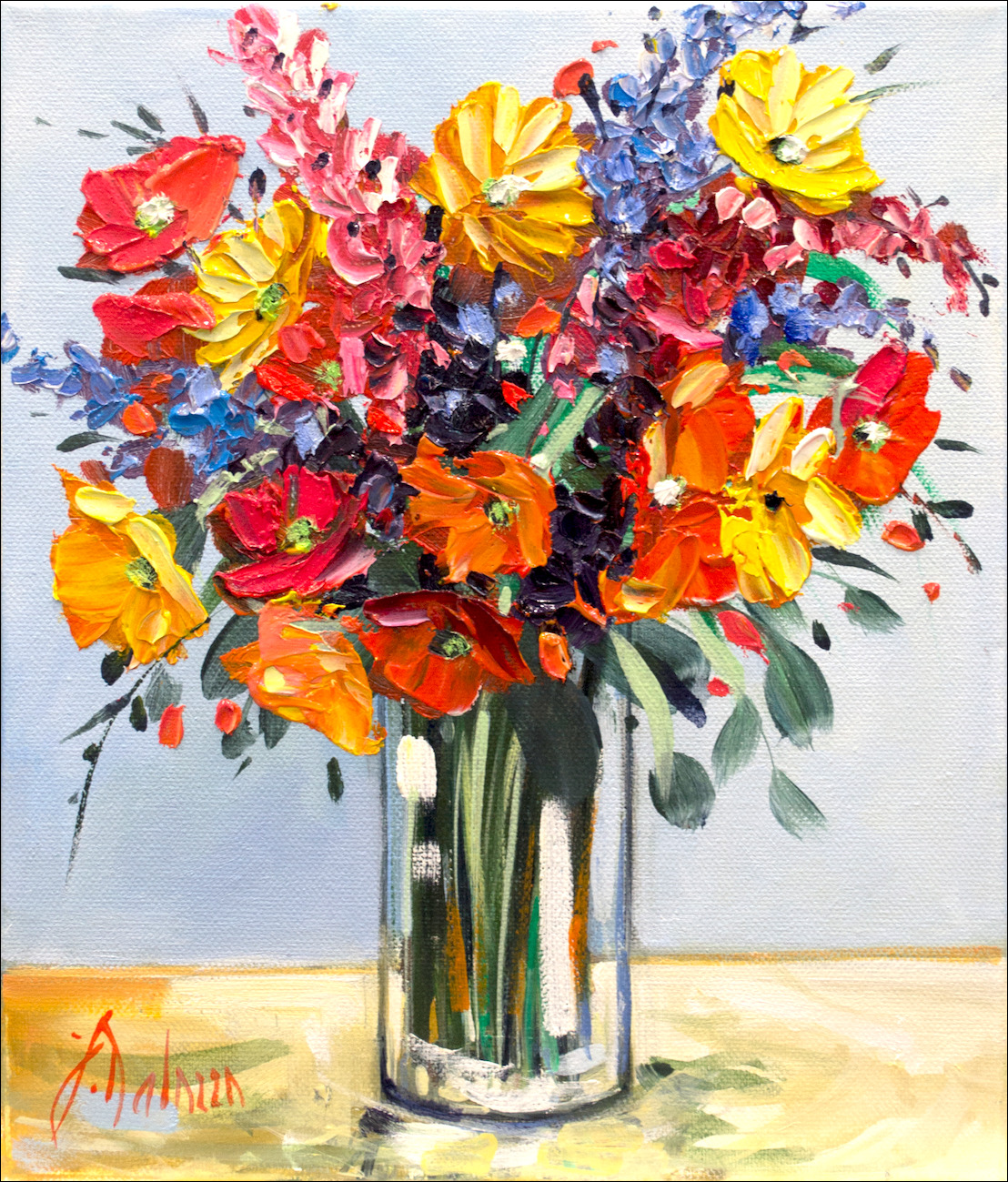 Floral Still Life "Daydream Bouquet" Original Artwork by Judith Dalozzo