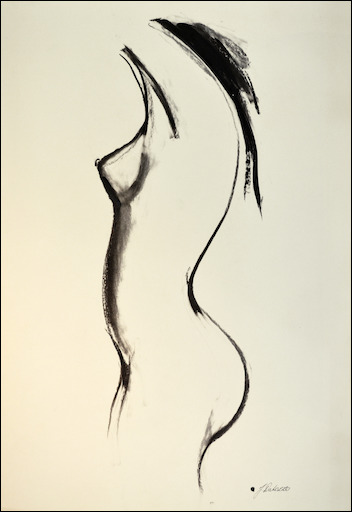 True Semblance Nude "De Côté" Original Artwork by Judith Dalozzo