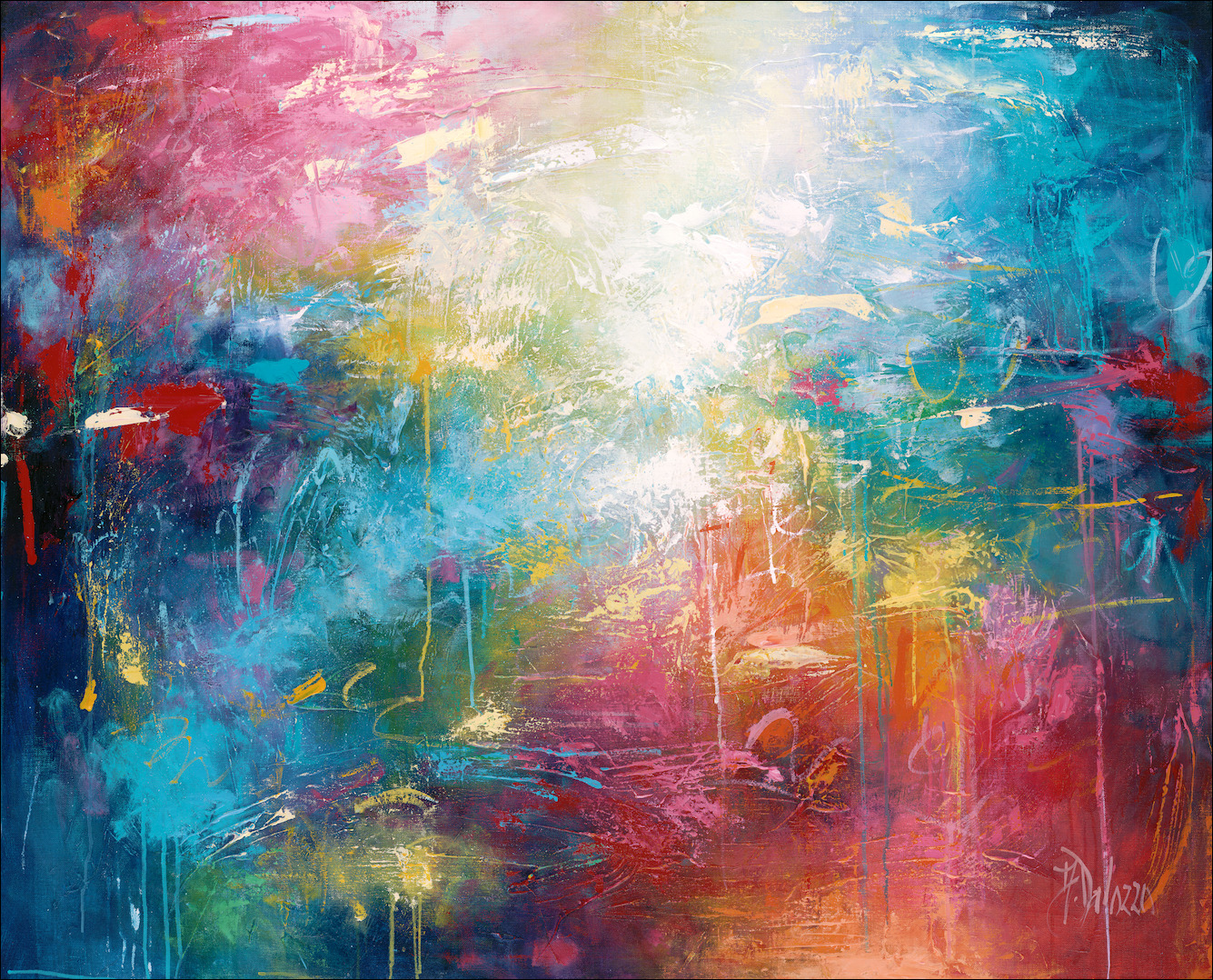 Impulsion Abstract "Dreamtime" Original Artwork by Judith Dalozzo