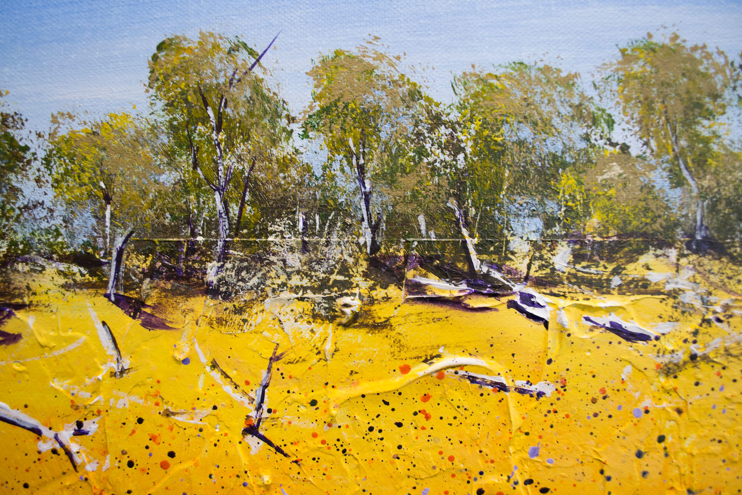 Close Up Detail 2 Of Acrylic Painting "Edge of The Simpson Desert" By Louis Dalozzo
