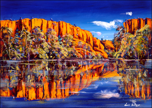 Water Reflection Landscape Canvas Print "Ellis Creek – North West" by Louis Dalozzo