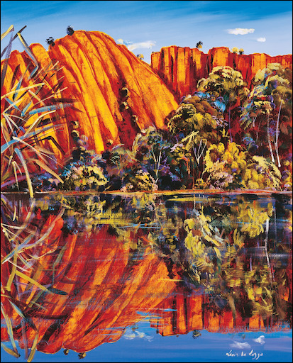 Water Reflection Landscape Offset Print "Ellis Creek up Close" by Louis Dalozzo