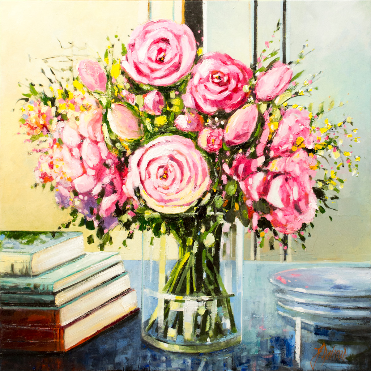 Floral Still Life "Embracing The Simple Things in Life" Original Artwork by Judith Dalozzo