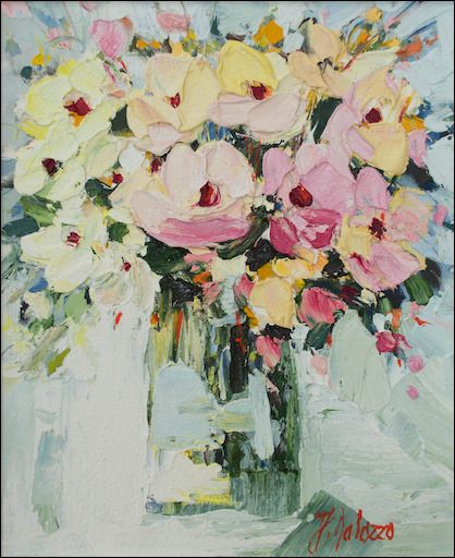Floral Still Life "Eternal Bloom" Original Artwork by Judith Dalozzo
