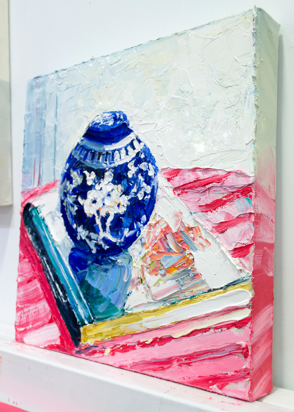 Right View Of Still Life Painting "My Favourite Ginger Jar" By Judith Dalozzo