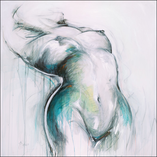 Nude Canvas Print "Female Nude Torso" by Judith Dalozzo