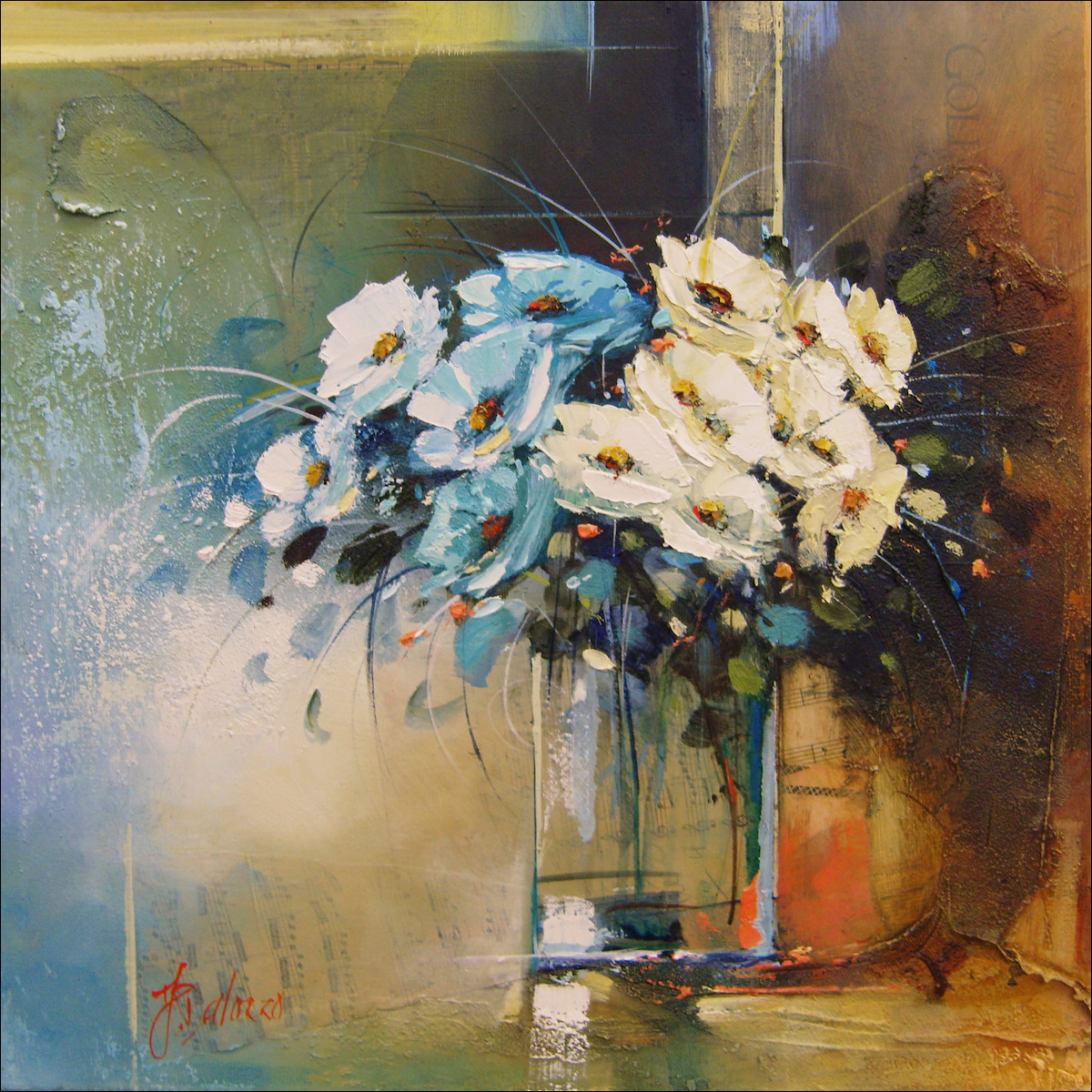 Still Life "Floral Magic" Original Artwork by Judith Dalozzo