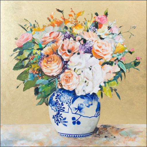 Still Life "Floral Rhapsody" Original Artwork by Judith Dalozzo