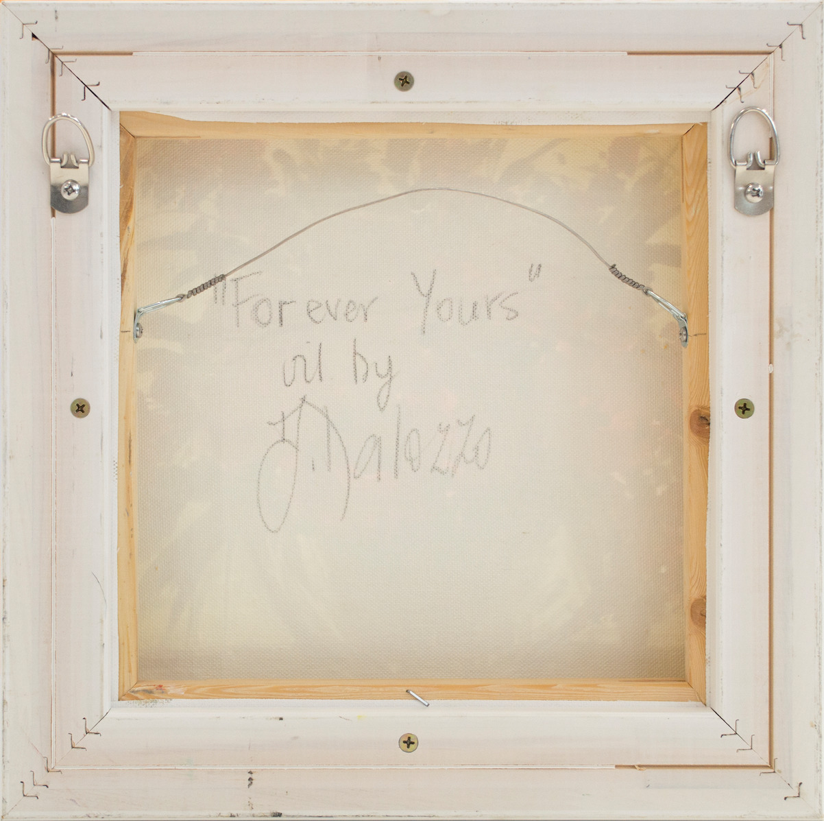 Framed Back View Of Still Life Painting "Forever Yours" By Judith Dalozzo