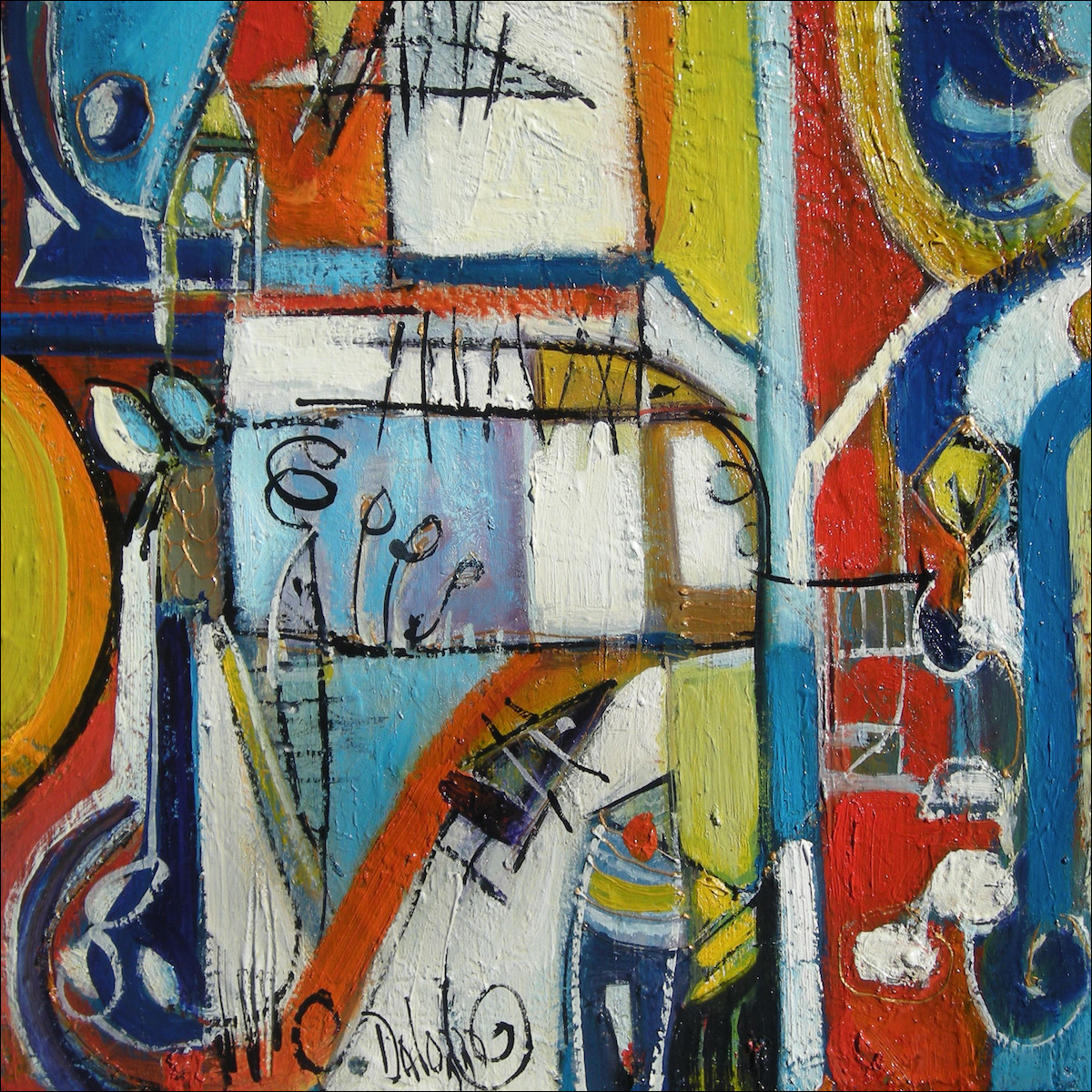 Abstract "Fun Time" Original Artwork by Lucette Dalozzo
