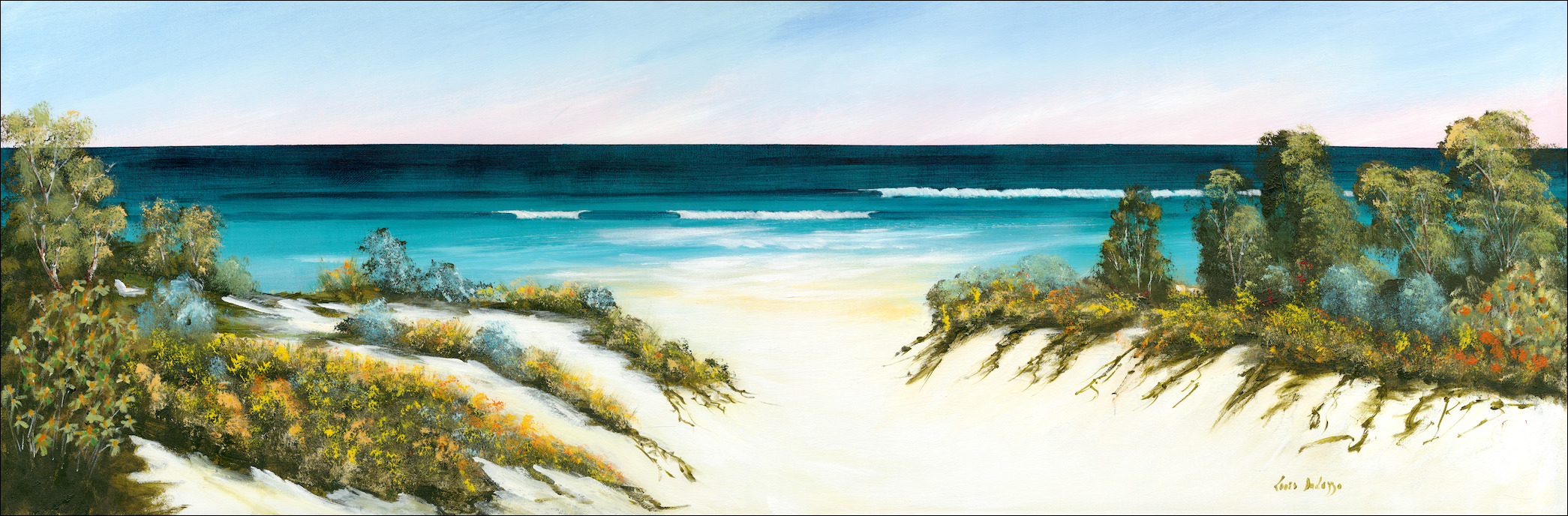 Beach Seascape Painting "Glorious Day Fraser Island" by Louis Dalozzo