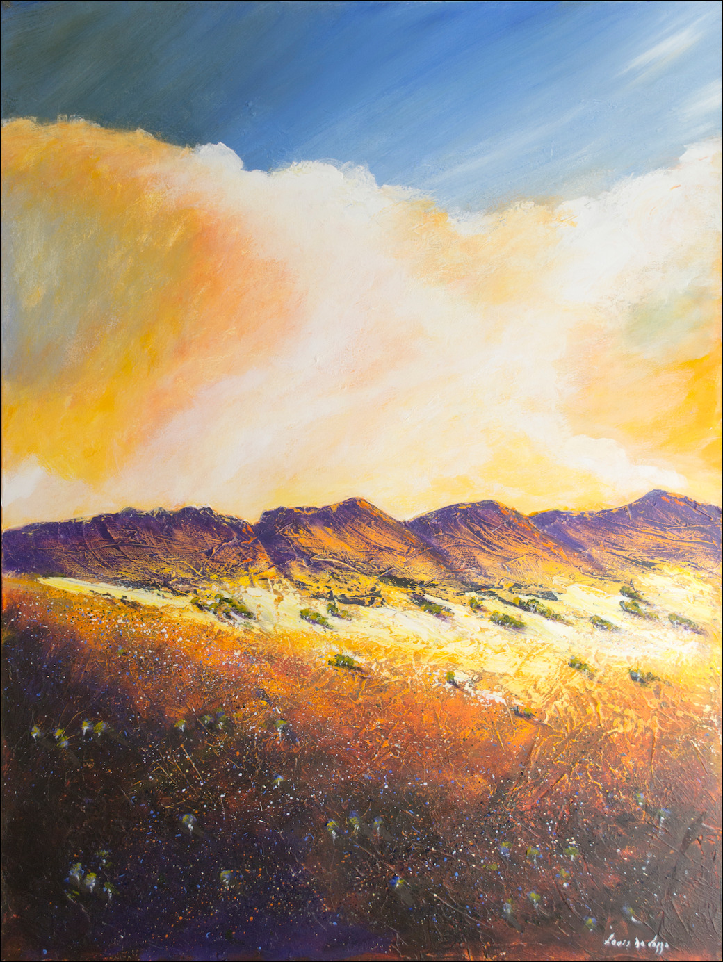 Distant Ranges Landscape "Glorious Morning Flinders" Original Artwork by Louis Dalozzo