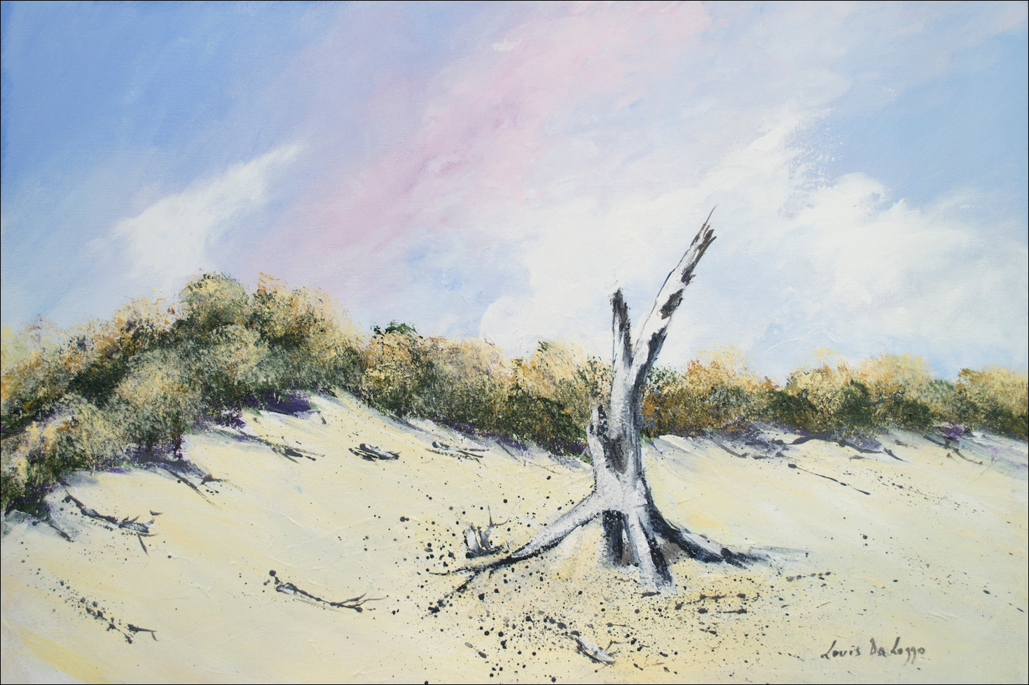 Beach Seascape Painting "Once a Great Tree Fraser Island" by Louis Dalozzo