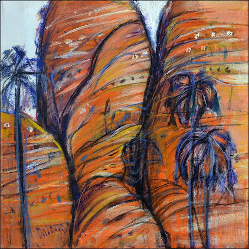 Landscape "In The Heart of The Bungles" Triptych Left Panel Original Artwork by Lucette Dalozzo