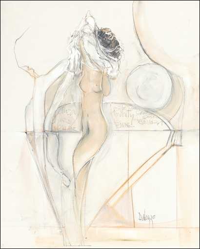 Sensuality Nude "Intimity" Original Artwork by Lucette Dalozzo