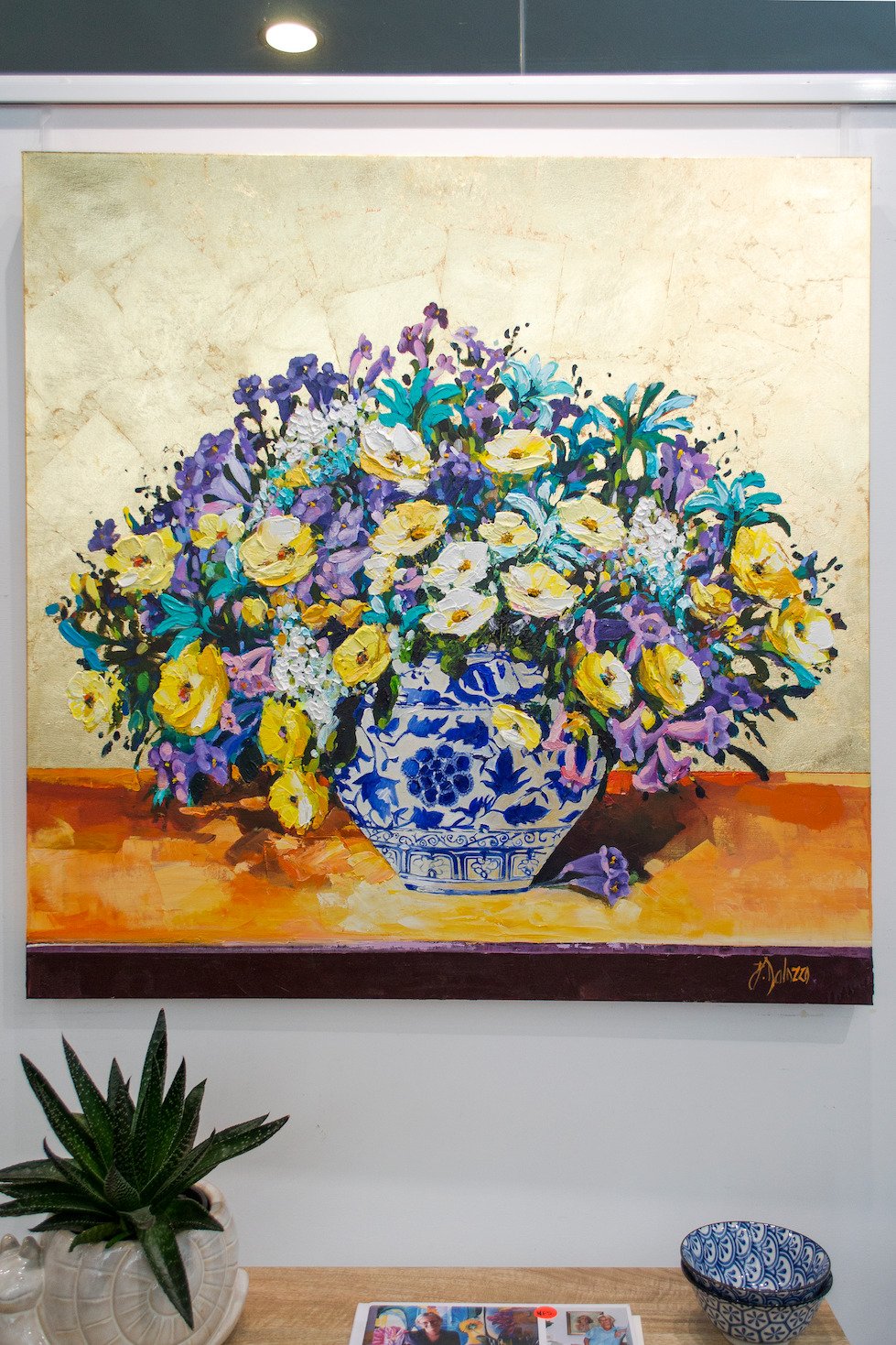 Wall Design Ideas 1 With Still Life Painting "Jacarandas in Bloom" By Judith Dalozzo