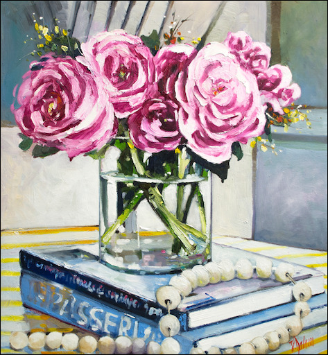 Floral Still Life Painting "Jewels of Summer" by Judith Dalozzo