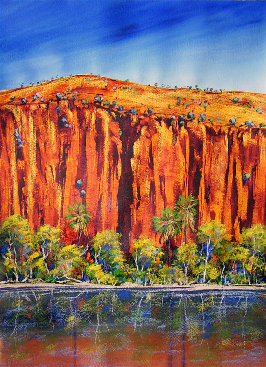 Water Reflection Landscape "Kimberley Reflection" Original Artwork by Louis Dalozzo