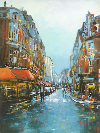 Cityscape Canvas Print "La Liberté Paris" by Judith Dalozzo