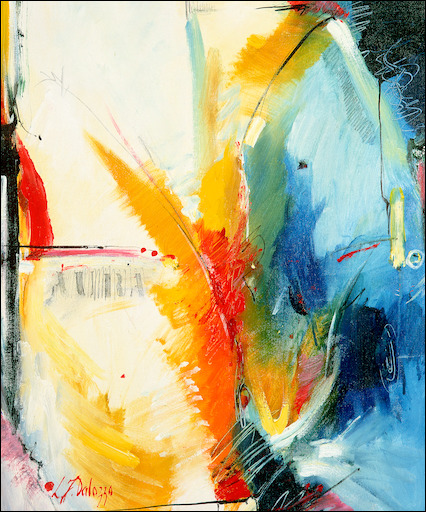 Abstract Canvas Print "Liberty Aura" by L&J Dalozzo