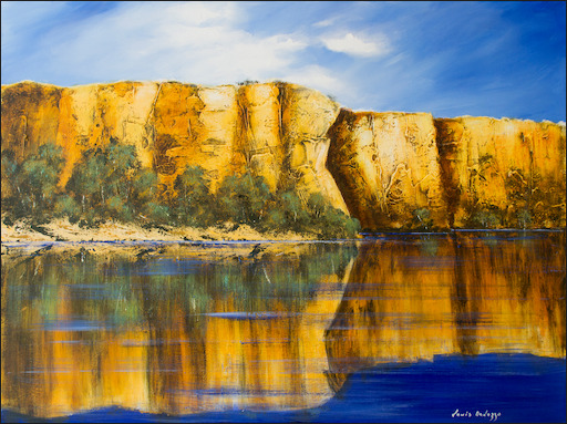 Water Reflection Landscape "Manning Gorge Kimberleys" Original Artwork by Louis Dalozzo