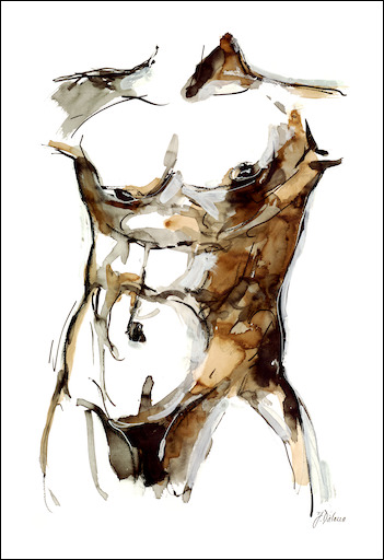 True Semblance Nude "Masculinity" Original Artwork by Judith Dalozzo