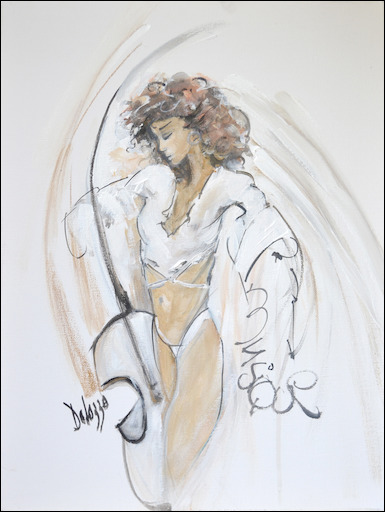 Sensuality Nude Painting "Morning Beauty" by Lucette Dalozzo