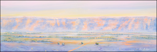 Distant Ranges Landscape Painting "Morning Light Savannah Country" by Louis Dalozzo