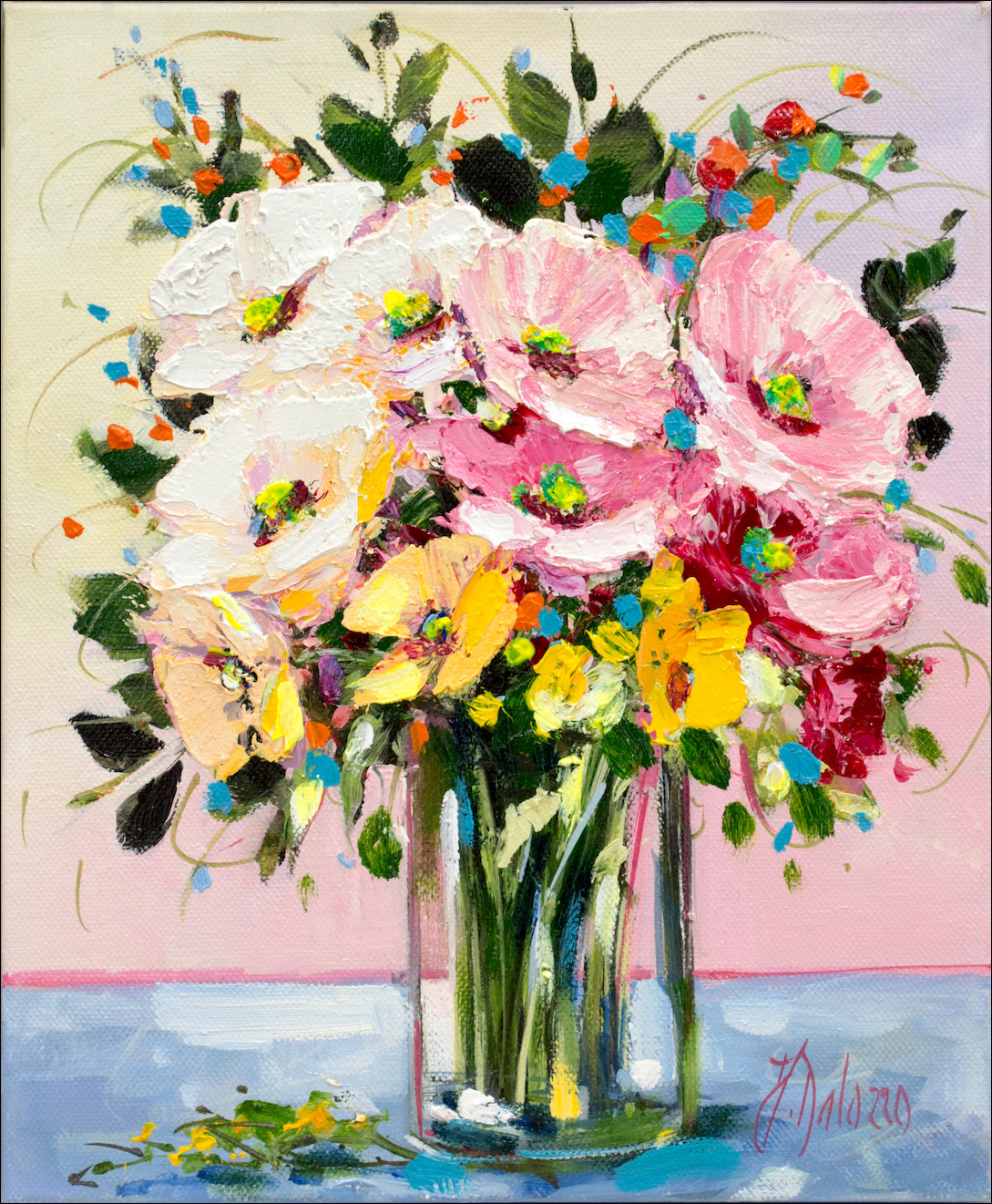 Floral Still Life "Morning Pickings" Original Artwork by Judith Dalozzo