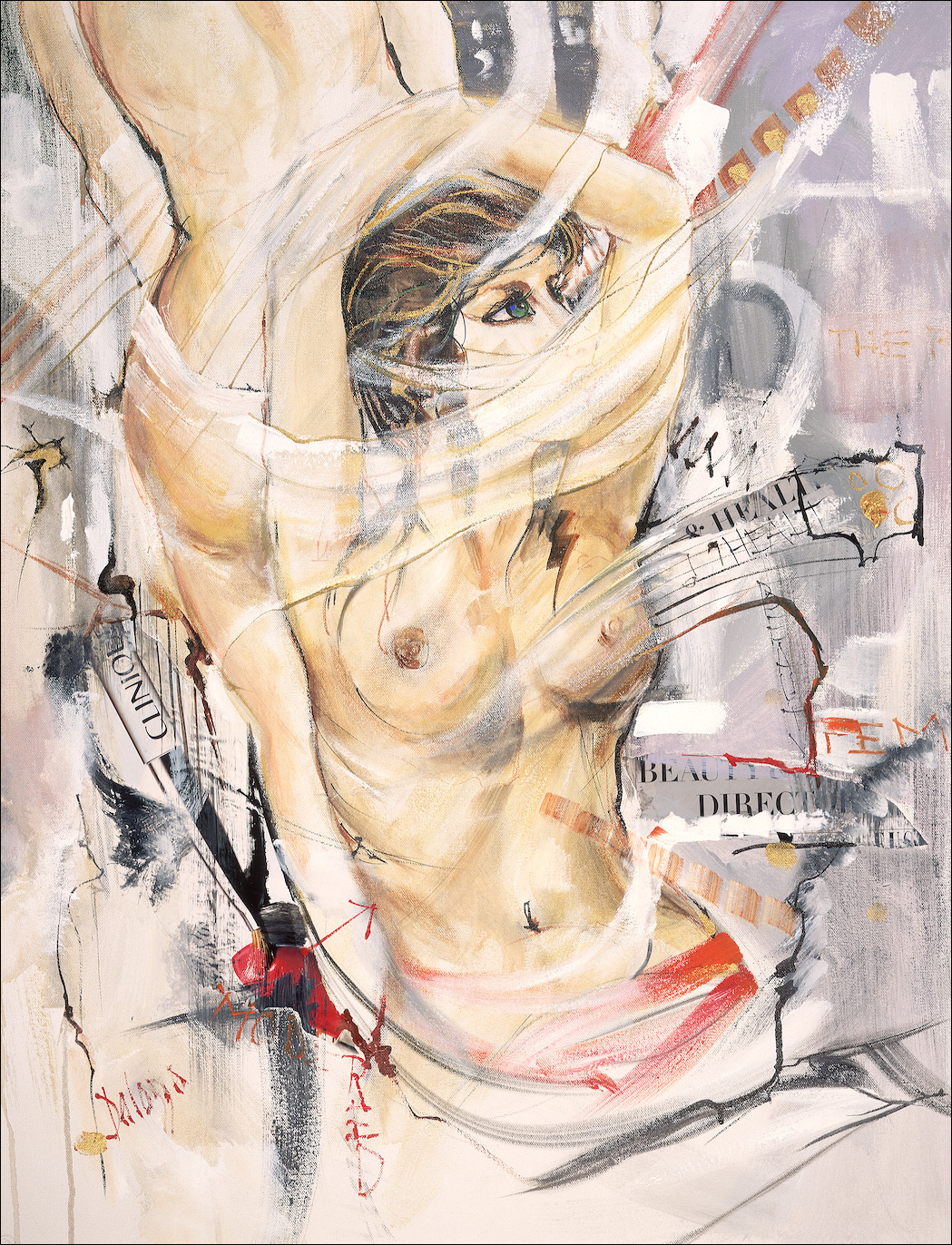 Nude "Nude Symphony" Original Artwork by Lucette Dalozzo