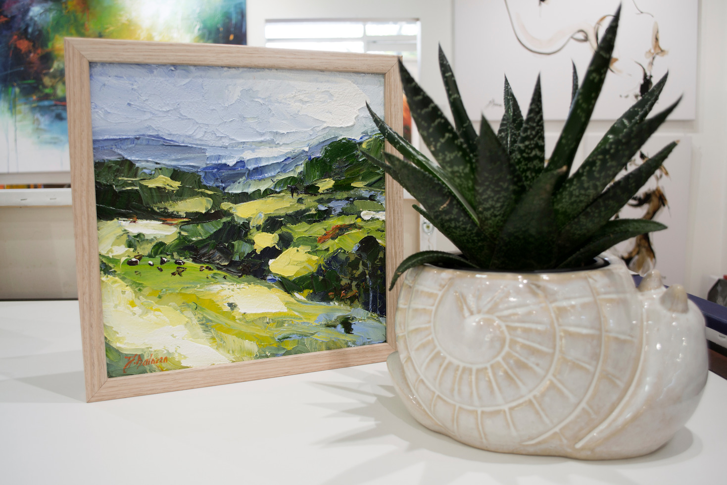 Wall Design Ideas With Landscape Painting "Numinbah Valley Livestock Property" By Judith Dalozzo