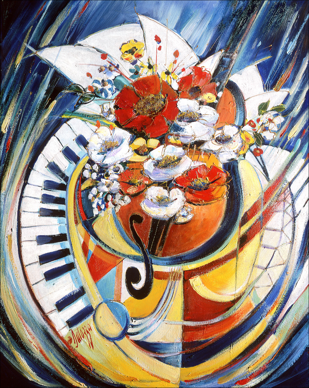 Chopin Still Life "Opera House Music" Original Artwork by Lucette Dalozzo