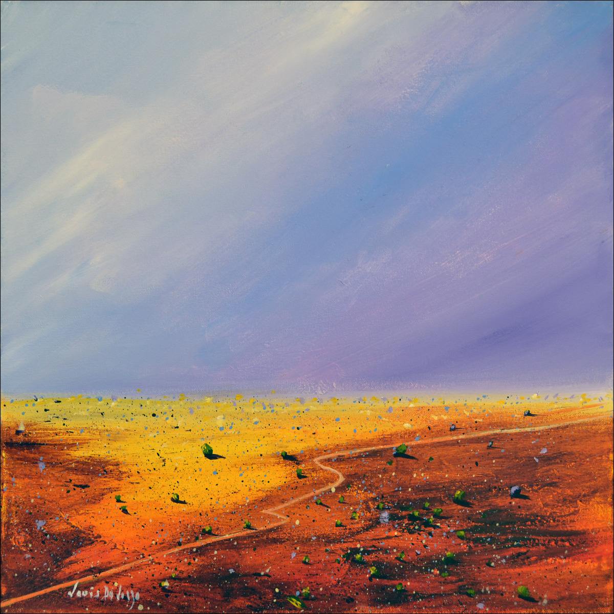 Road To Nowhere Landscape "Outback 3" Original Artwork by Louis Dalozzo