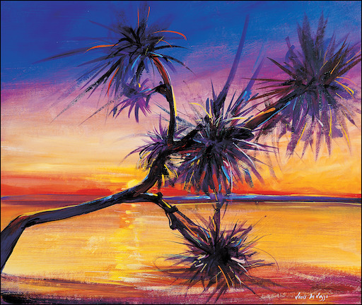Beach Seascape "Pandanus – Queensland" Original Artwork by Louis Dalozzo