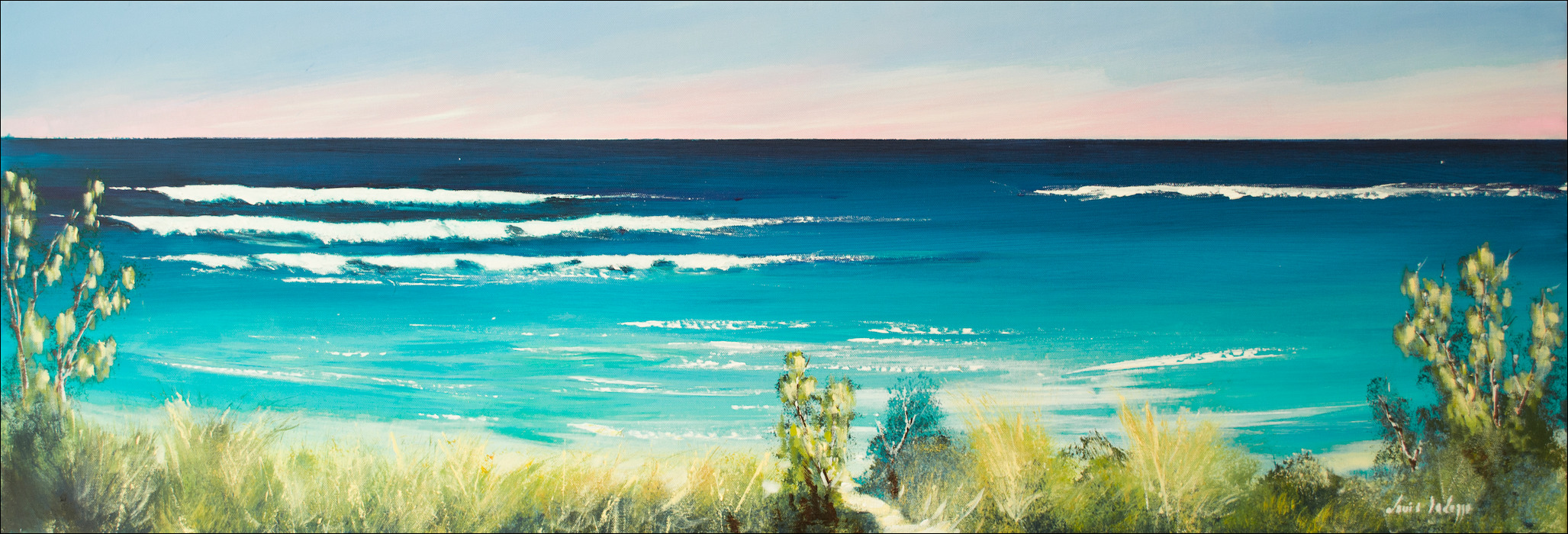 Seascape Painting "Path to The Beach Stradbroke" by Louis Dalozzo
