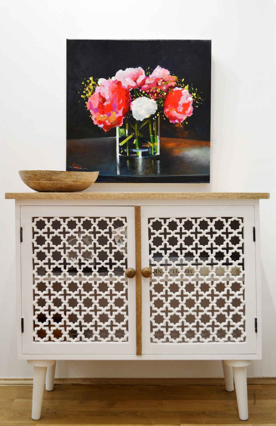 Wall Design Ideas With Still Life Painting "Peonies" By Judith Dalozzo