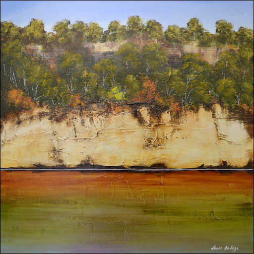 Water Reflection Landscape "Reflection Shoalhaven" Original Artwork by Louis Dalozzo